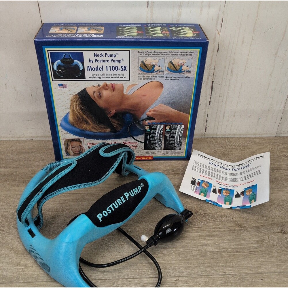 Posture Pump Professional Model 1100-SX Neck Exerciser Cervical Disc USA Made